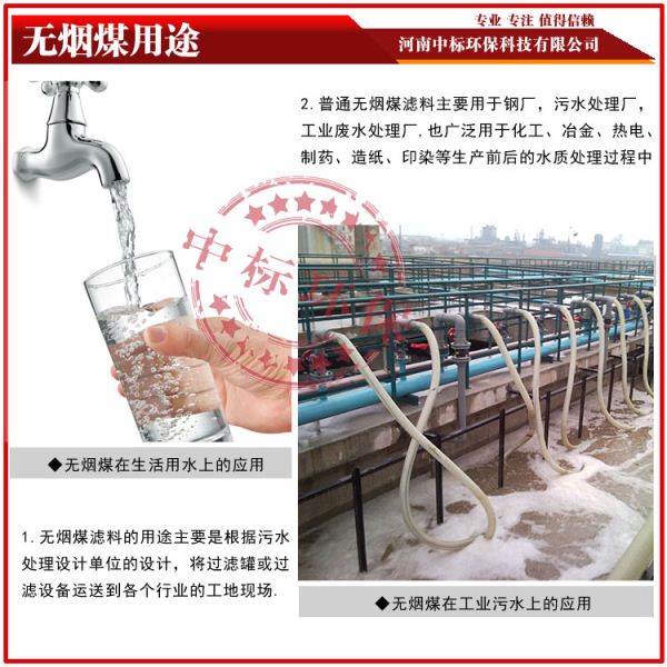 無煙煤濾料的用途介紹-河南中標(biāo)專業(yè)專注值得信賴