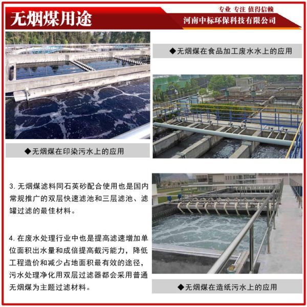 無煙煤濾料的用途在印染廢水等-河南中標(biāo)